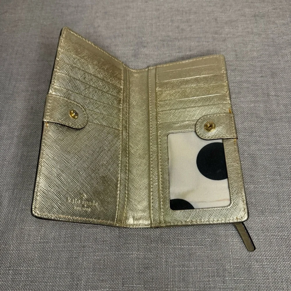 kate spade new york Cameron Street Stacy Wallet Metallic Light Rose GOLD
